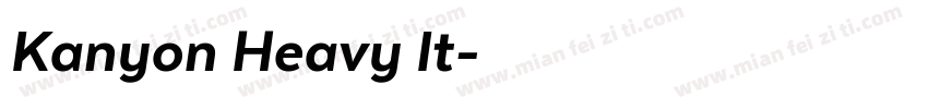 Kanyon Heavy It字体转换